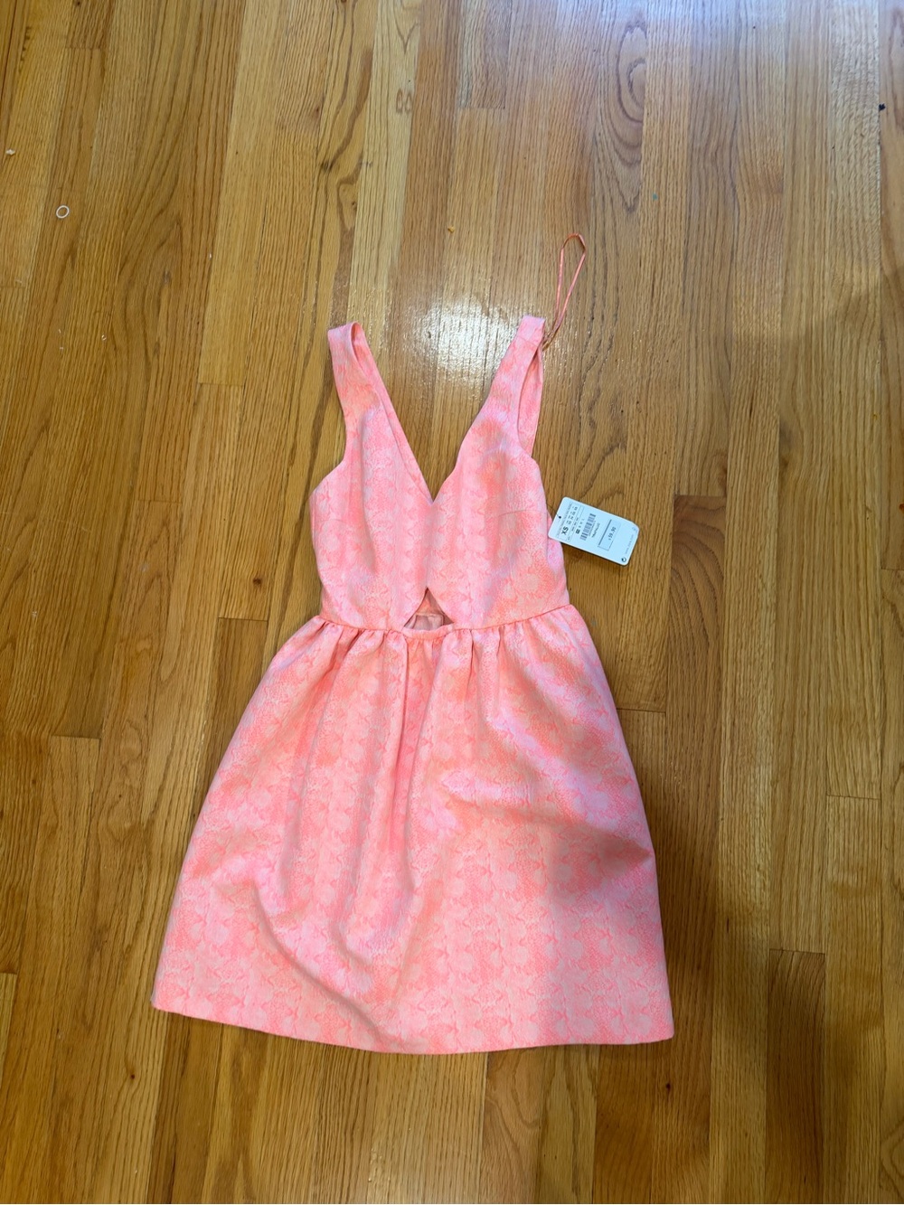Zara Coral Pink Sleeveless V‑Neck Girls Dress